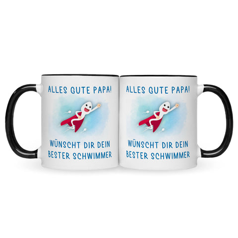 Bedruckte Tasse mit Spruch Bester Schwimmer