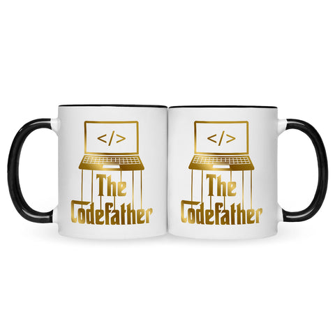Bedruckte Tasse mit Spruch - The Codefather