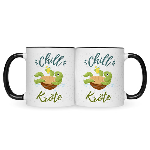 Bedruckte Tasse mit Spruch - Chillkröte