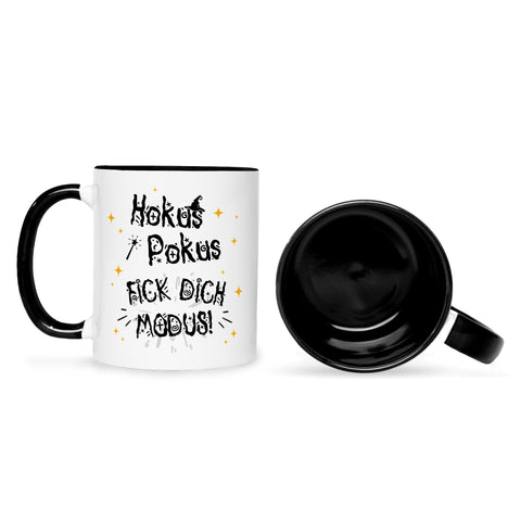 Bedruckte Tasse mit Spruch Hokus Pokus