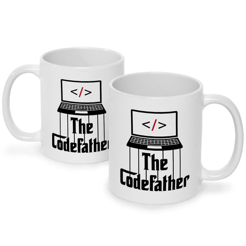 Bedruckte Tasse mit Spruch - The Codefather