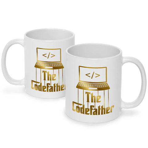 Bedruckte Tasse mit Spruch - The Codefather