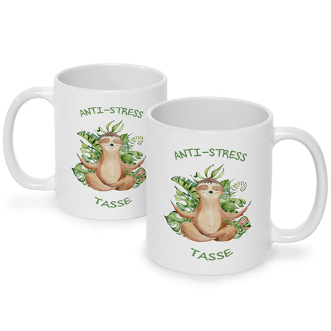Bedruckte Tasse mit Spruch Anti-Stress Tasse