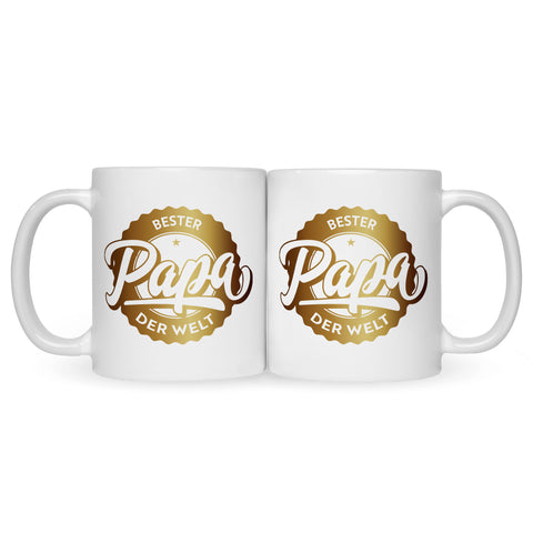 Bedruckte Tasse mit Spruch Bester Papa der Welt