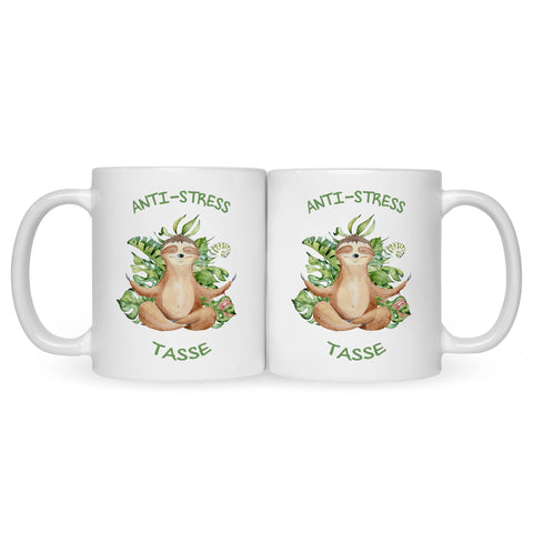 Bedruckte Tasse mit Spruch Anti-Stress Tasse