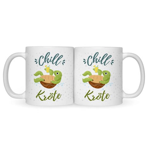 Bedruckte Tasse mit Spruch - Chillkröte