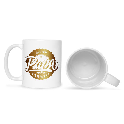 Bedruckte Tasse mit Spruch Bester Papa der Welt