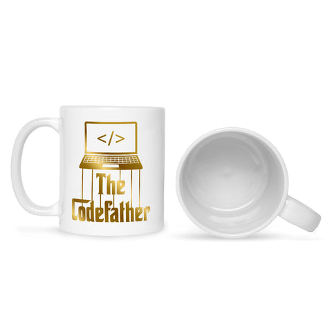 Bedruckte Tasse mit Spruch - The Codefather