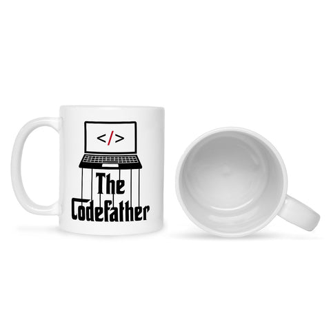 Bedruckte Tasse mit Spruch - The Codefather