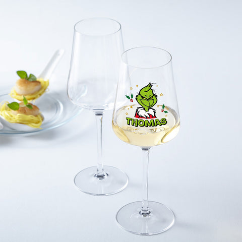 Leonardo Puccini Weinglas mit UV Druck - Grinch Motiv