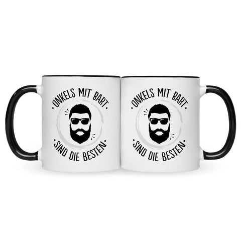 Bedruckte Tasse mit Name - Onkels mit Bart