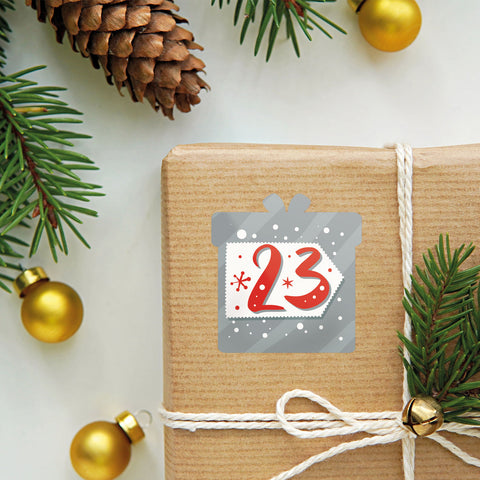 Adventskalender Zahlenaufkleber zum basteln mit bunten Zahlen für Weihnachten zum Selbstgestalten