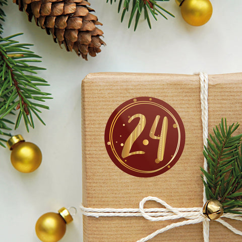 Adventskalender Zahlenaufkleber zum basteln mit bunten Zahlen für Weihnachten zum Selbstgestalten