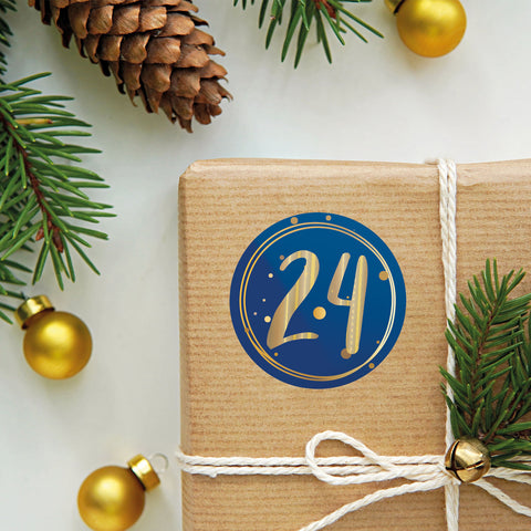 Adventskalender Zahlenaufkleber zum basteln mit bunten Zahlen für Weihnachten zum Selbstgestalten