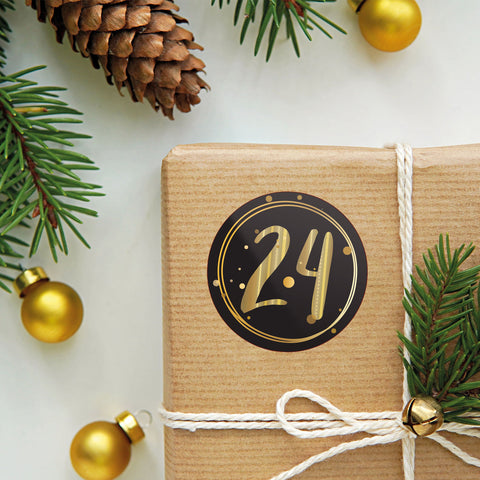 Adventskalender Zahlenaufkleber zum basteln mit bunten Zahlen für Weihnachten zum Selbstgestalten