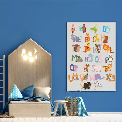 Wandtattoo Kinderzimmer Tier Alphabet Design