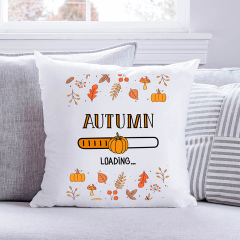 Bedrucktes Kissen mit Spruch Autumn loading