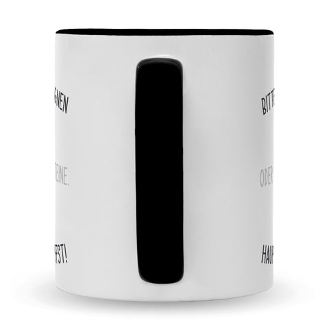 Bedruckte Tasse mit Spruch Herr lass Hirn regnen!