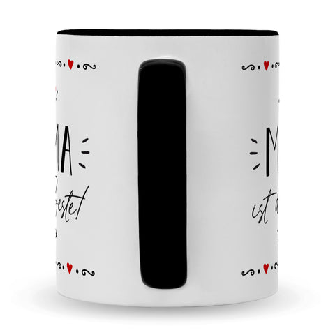 Bedruckte Tasse mit Spruch Mama ist die Beste!