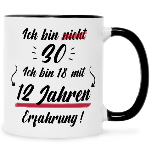 Bedruckte Tasse mit Spruch Ich bin nicht 30