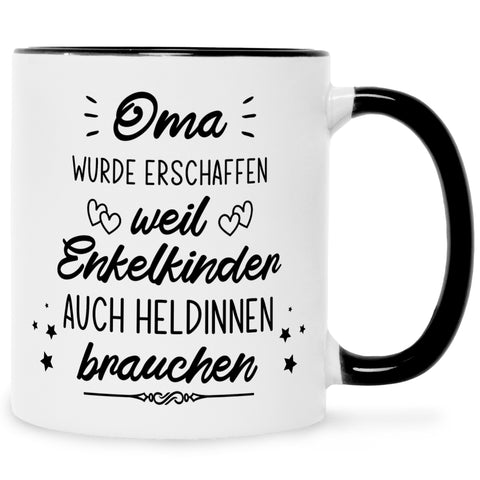 Bedruckte Tasse mit Spruch Heldenhafte Großeltern