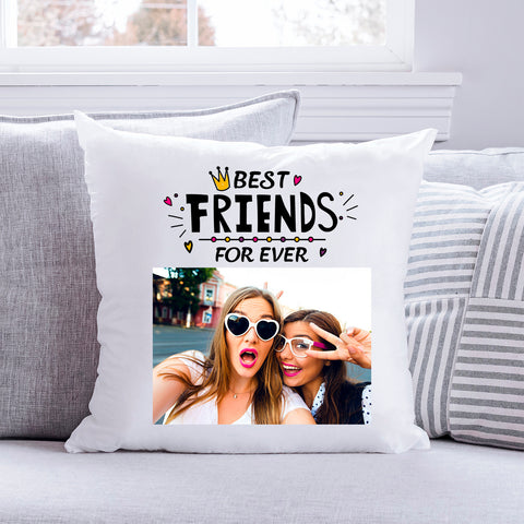 Bedrucktes Kissen im Best Friends For Ever Design mit eigenem Foto