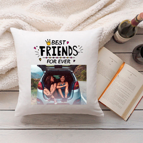 Bedrucktes Kissen im Best Friends For Ever Design mit eigenem Foto