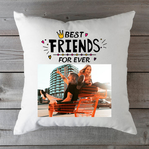 Bedrucktes Kissen im Best Friends For Ever Design mit eigenem Foto