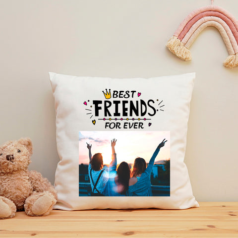 Bedrucktes Kissen im Best Friends For Ever Design mit eigenem Foto