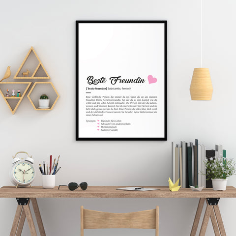Definition Poster, Kunstdrucke & Worterklärung auf DIN A4 Premium-Foto-Papier