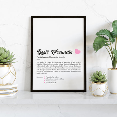 Definition Poster, Kunstdrucke & Worterklärung auf DIN A4 Premium-Foto-Papier