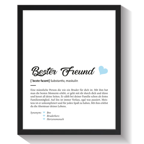 Definition Poster, Kunstdrucke & Worterklärung auf DIN A4 Premium-Foto-Papier