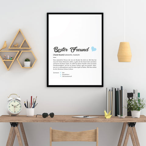 Definition Poster, Kunstdrucke & Worterklärung auf DIN A4 Premium-Foto-Papier