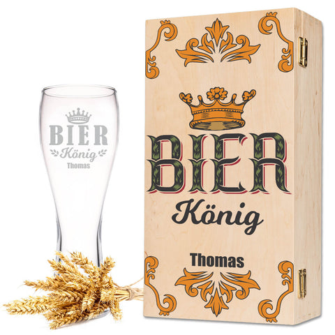 Leonardo Weizenglas "Bierkönig V2" mit Namen