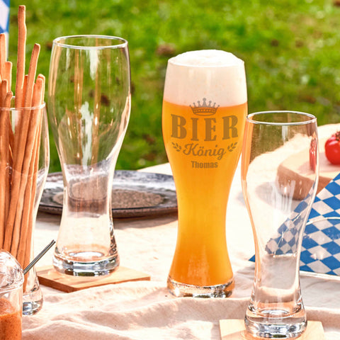 Leonardo Weizenglas "Bierkönig V2" mit Namen