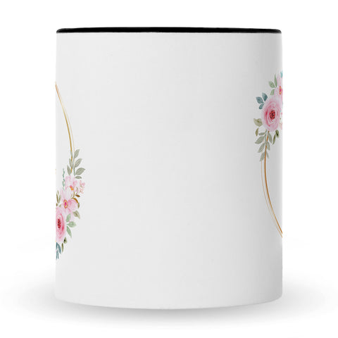 Bedruckte Tasse mit Spruch Rosenhochzeit