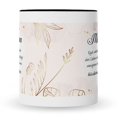 Bedruckte Tasse mit Spruch Mama wenigstens hast du keine hässlichen Kinder