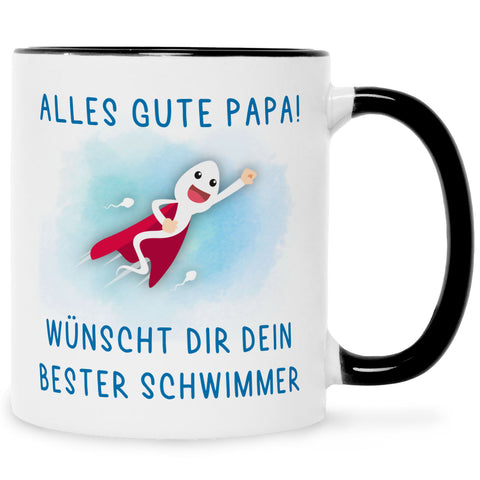 Bedruckte Tasse mit Spruch Bester Schwimmer
