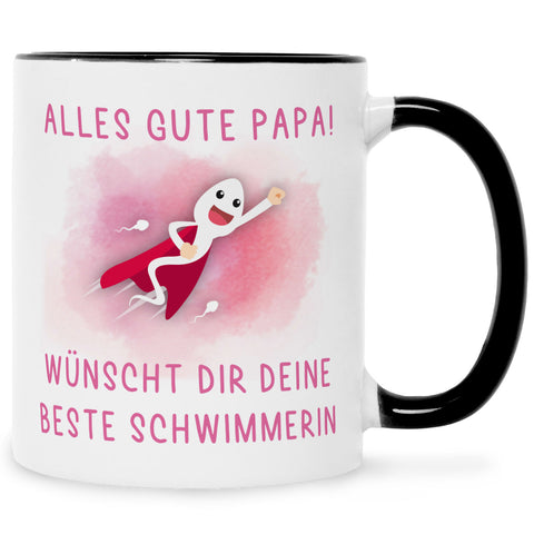 Bedruckte Tasse mit Spruch Bester Schwimmer