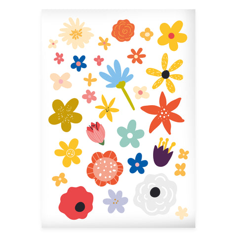 Wandtattoo Kinderzimmer Blumen Design