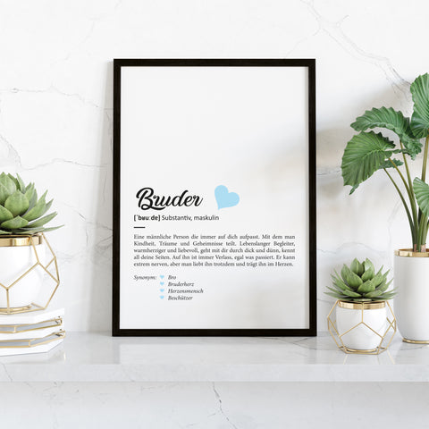 Definition Poster, Kunstdrucke & Worterklärung auf DIN A4 Premium-Foto-Papier