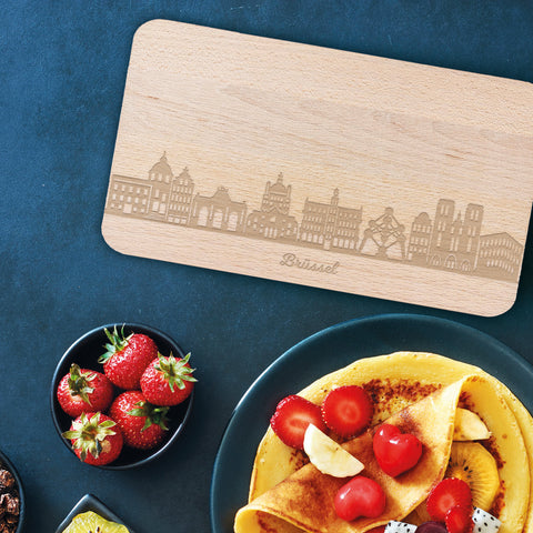 Frühstücksbrettchen Skyline Brüssel