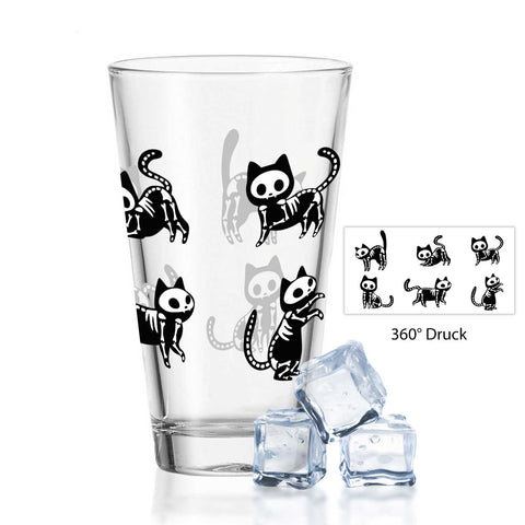 Leonardo Wasserglas mit UV-Druck "Gruselkatze" für Halloween