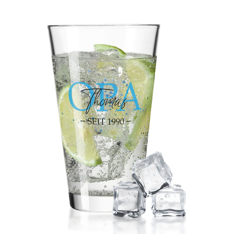 Leonardo Wasserglas mit UV-Druck "Opa" mit Wunschname & Datum