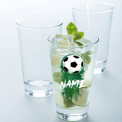 Leonardo Wasserglas mit UV-Druck "Fußball" mit Wunschname - Für Kinder