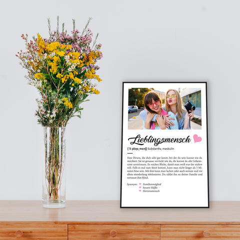 Holzschild Kunstdruck Personalisiert mit Namen & Bild