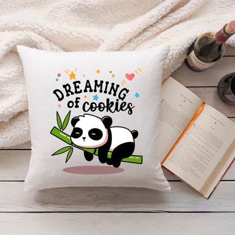 Bedrucktes Kissen mit Spruch Dreaming of Cookies