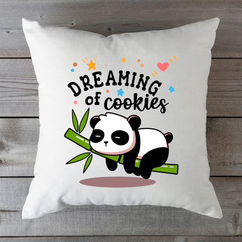Bedrucktes Kissen mit Spruch Dreaming of Cookies