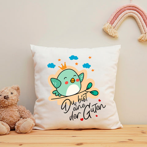 Bedrucktes Kissen mit Spruch Du bist eine der Guten