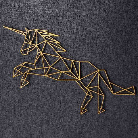Origami Einhorn V2 aus Holz -